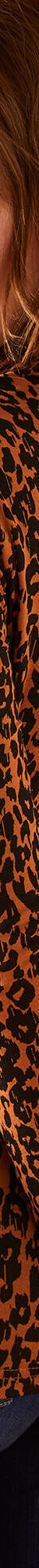 Sous-pull col roulé imprimé peau de bête, stretch (caramel / noir) Sous-pull col roulé imprimé peau de bête, stretch (caramel / noir)